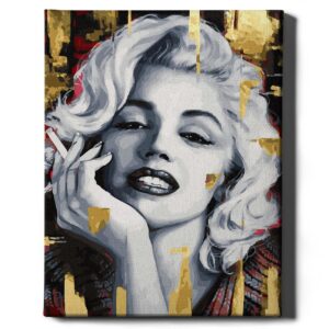 Marilyn Monroe 40*50 cm (Auksiniai dažai)