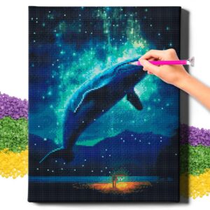 Mėlynasis banginis 40*50 cm (apvalus deimančiukai)