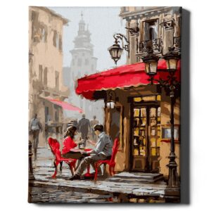 Susitikimas kavinėje 40*50 cm