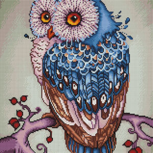 Pasakiška pelėda 40*50 cm (kvadratiniai deimančiukai)