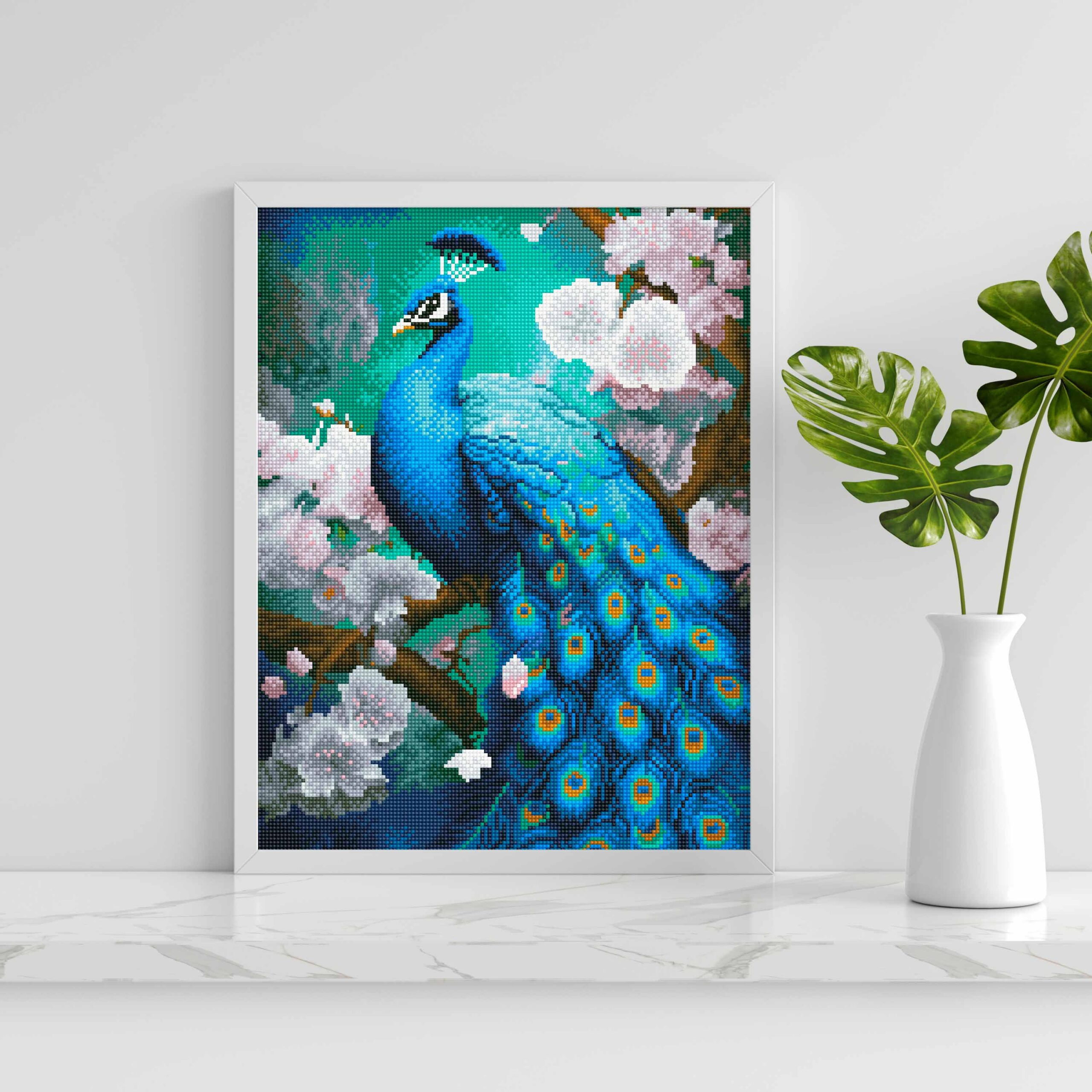 Mėlynas povas 40×50 cm (apvalūs deimantukai) - Image 2