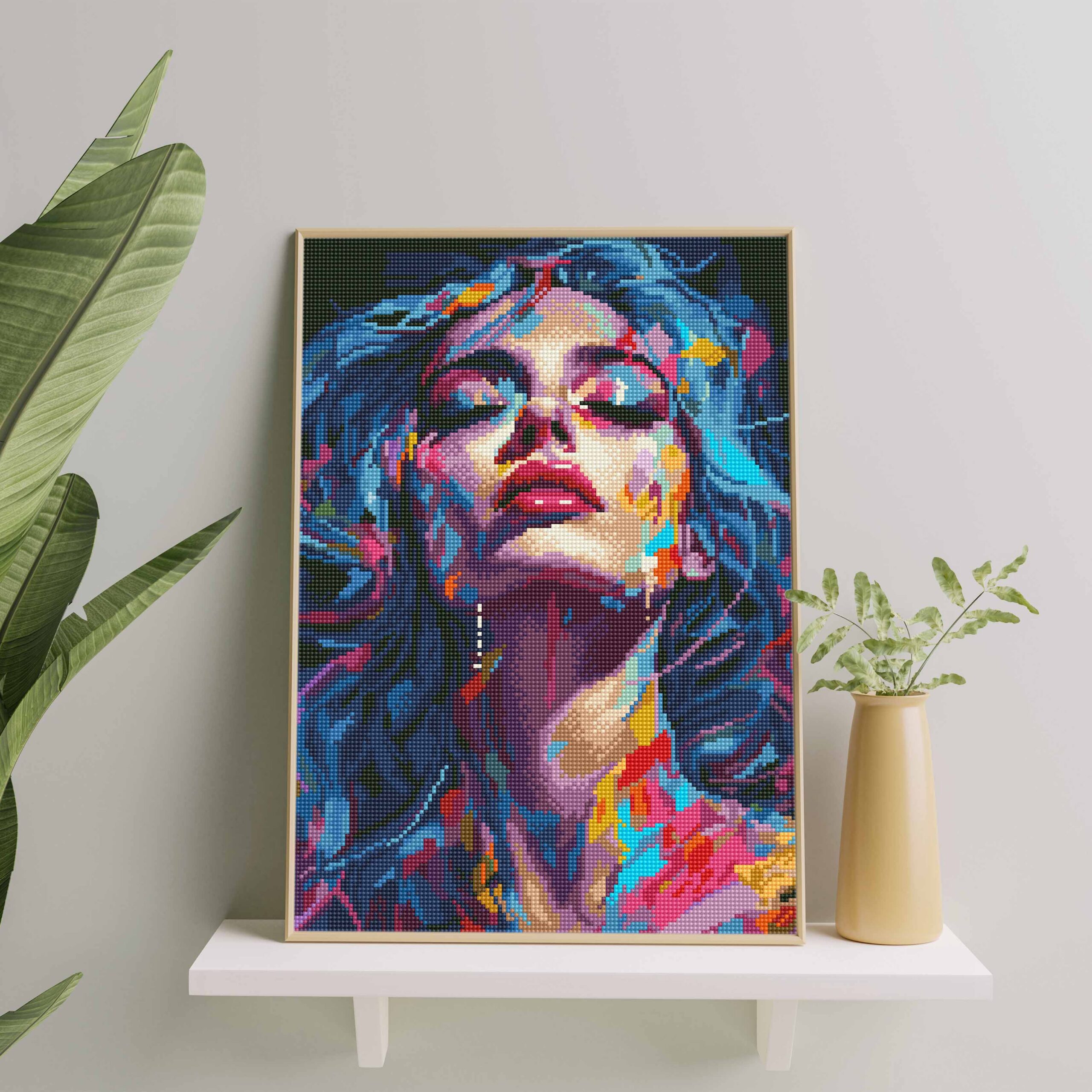 Merginos veidas 40×50 cm (apvalūs deimantukai) - Image 2