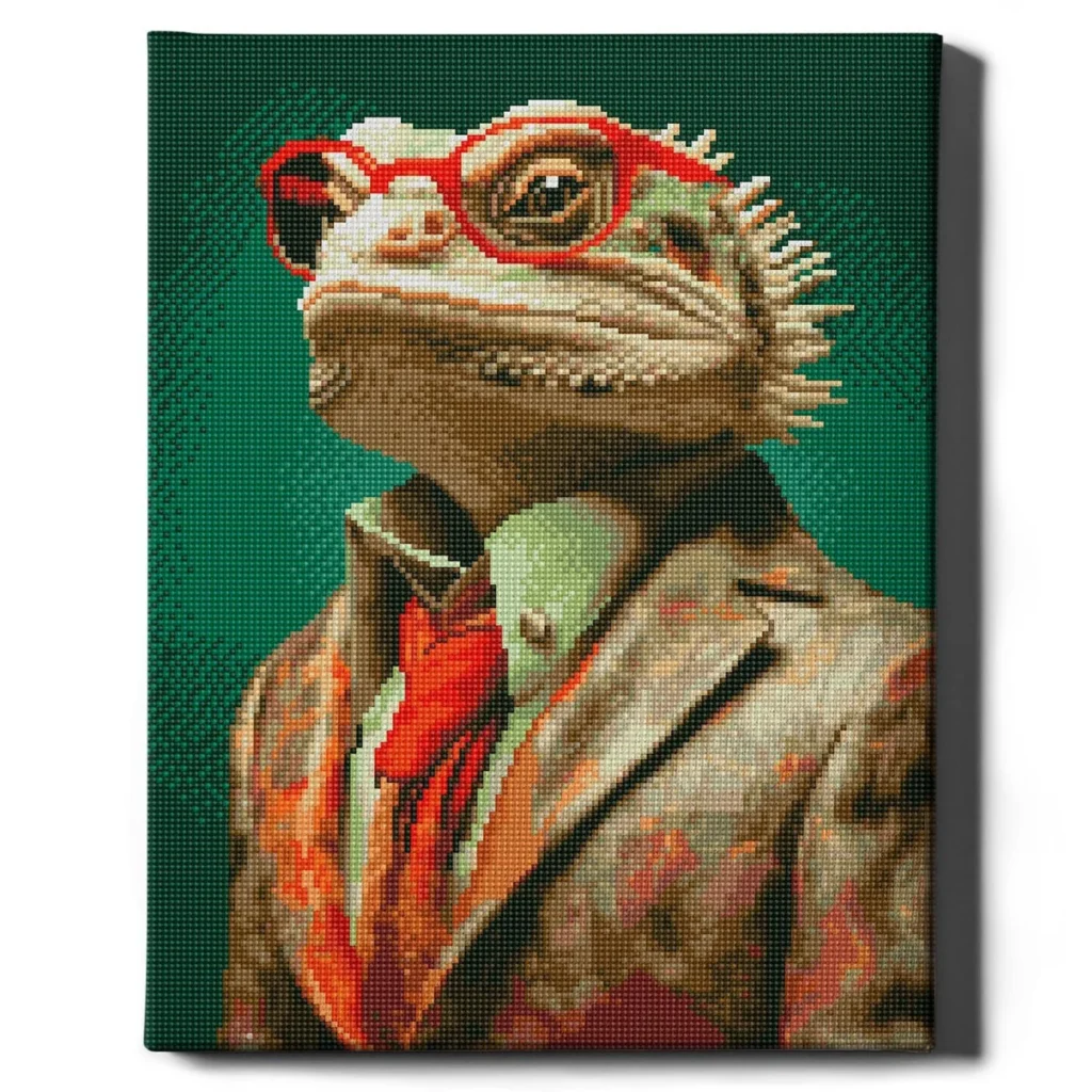 Chameleonas teisininkas 40×50 cm (apvalūs deimantukai)