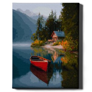 Tyla prie ežero 40*50