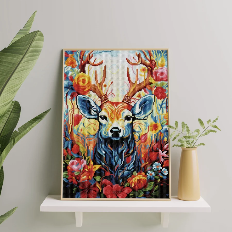 Magiškas elnias 40×50 cm (apvalūs deimantukai) - Image 2
