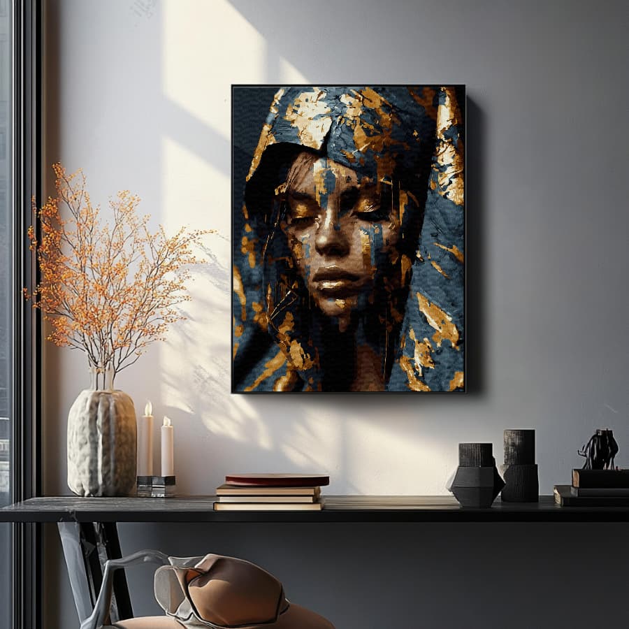 Mistiška moteris 40*50 (su auksiniais dažais) - Image 2
