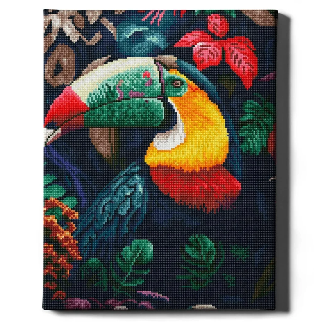 Tukanas 40×50 cm (apvalūs deimantukai)