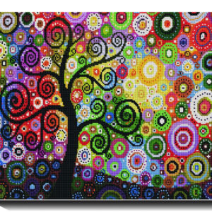 Pinigų medis 40×50 cm (kvadratiniai deimantukai)