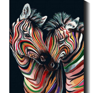 Spalvingos zebros 40×50 cm