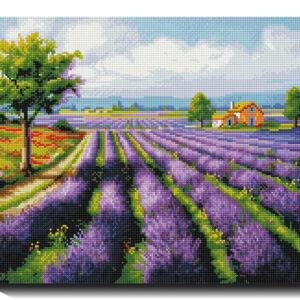 Levandų laukas 40×50 cm (kvadratiniai deimantukai)