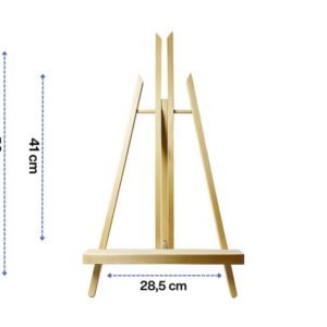 Mažas medinis molbertas tapybai, 50 cm